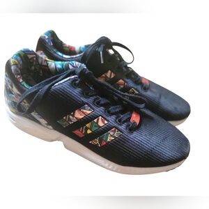 Adidas ZX Flux Core Black FTW White Lace Up Shoes Running Sneakers, Unisex